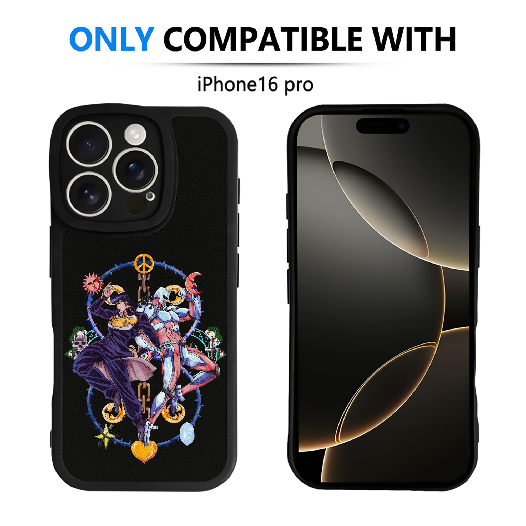 （画像用） ジョジョの奇妙な冒険 ひがしかた じょうすけ JoJo's Bizarre Adventure Higashikata Josuke 【iPhone 16シリーズ対応】シリコンスマホケース（レザー調） 材質：シリコン